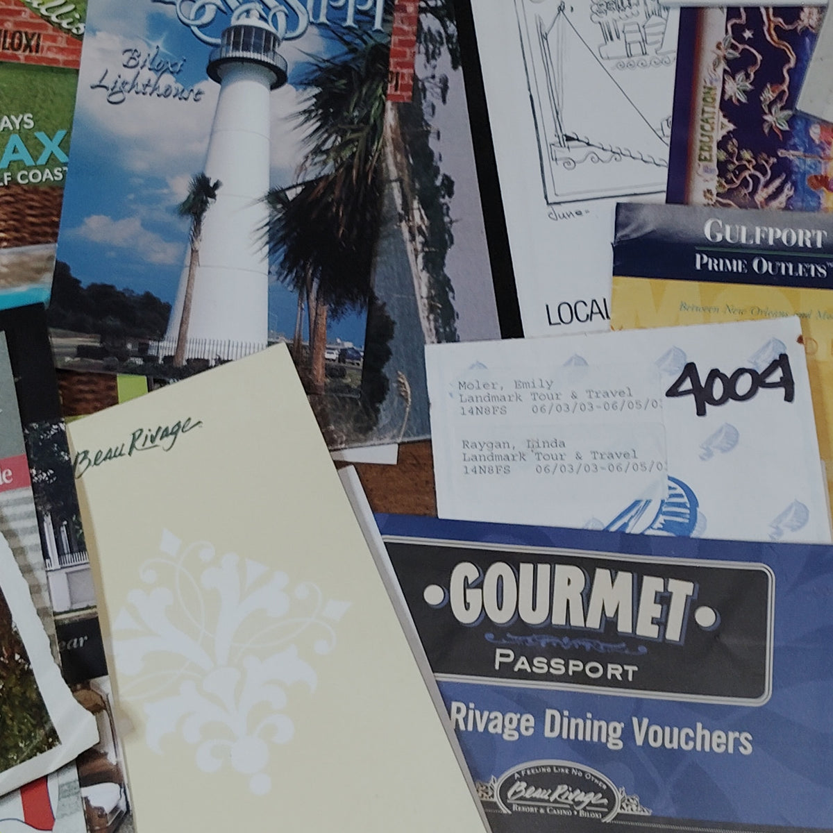 Mississippi Gulf Coast 2003 Travel Ephemera Collection - Multi-color Brochures