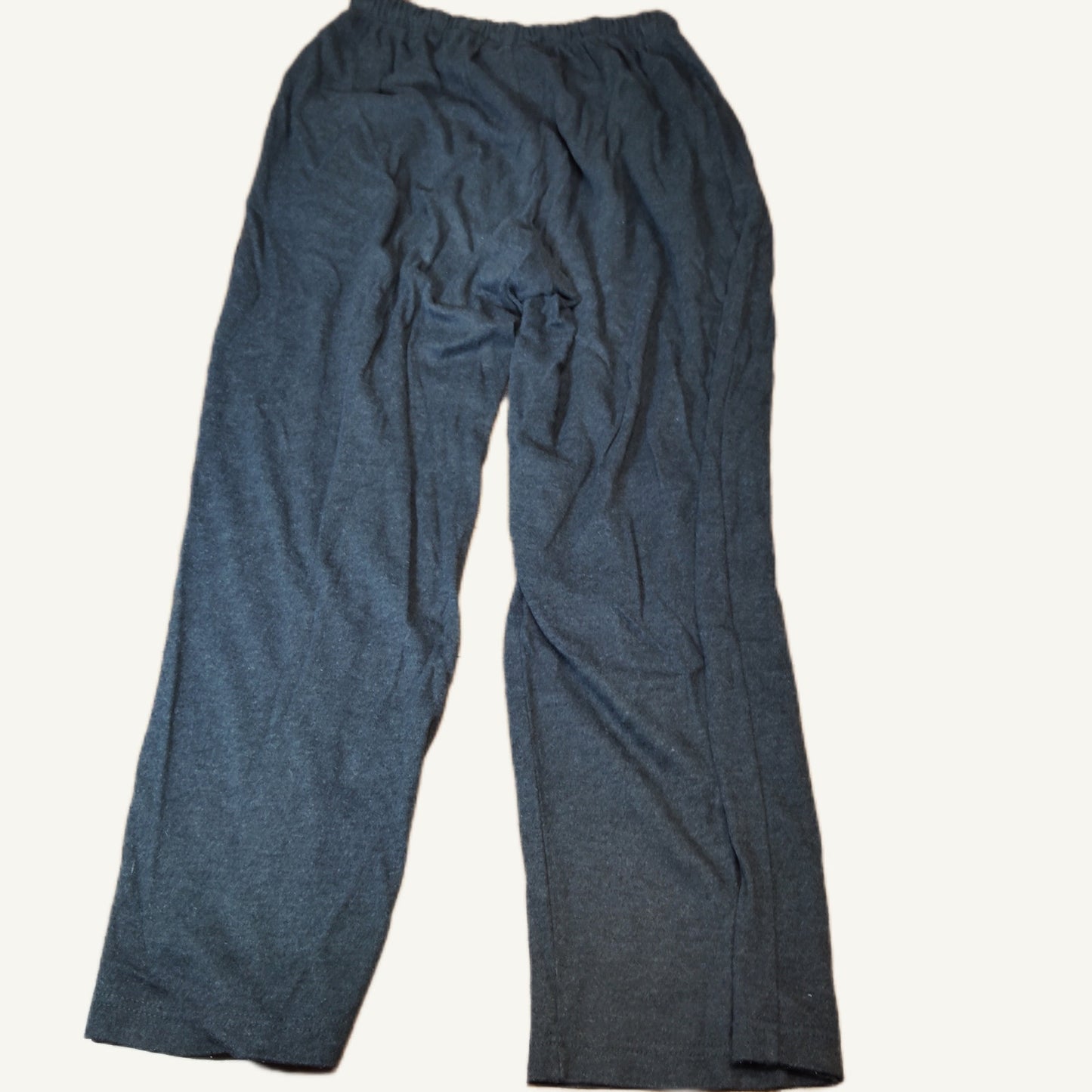 All American Comfort Gray Wide Leg Lounge Pants M Drawstring Waist Soft Knit