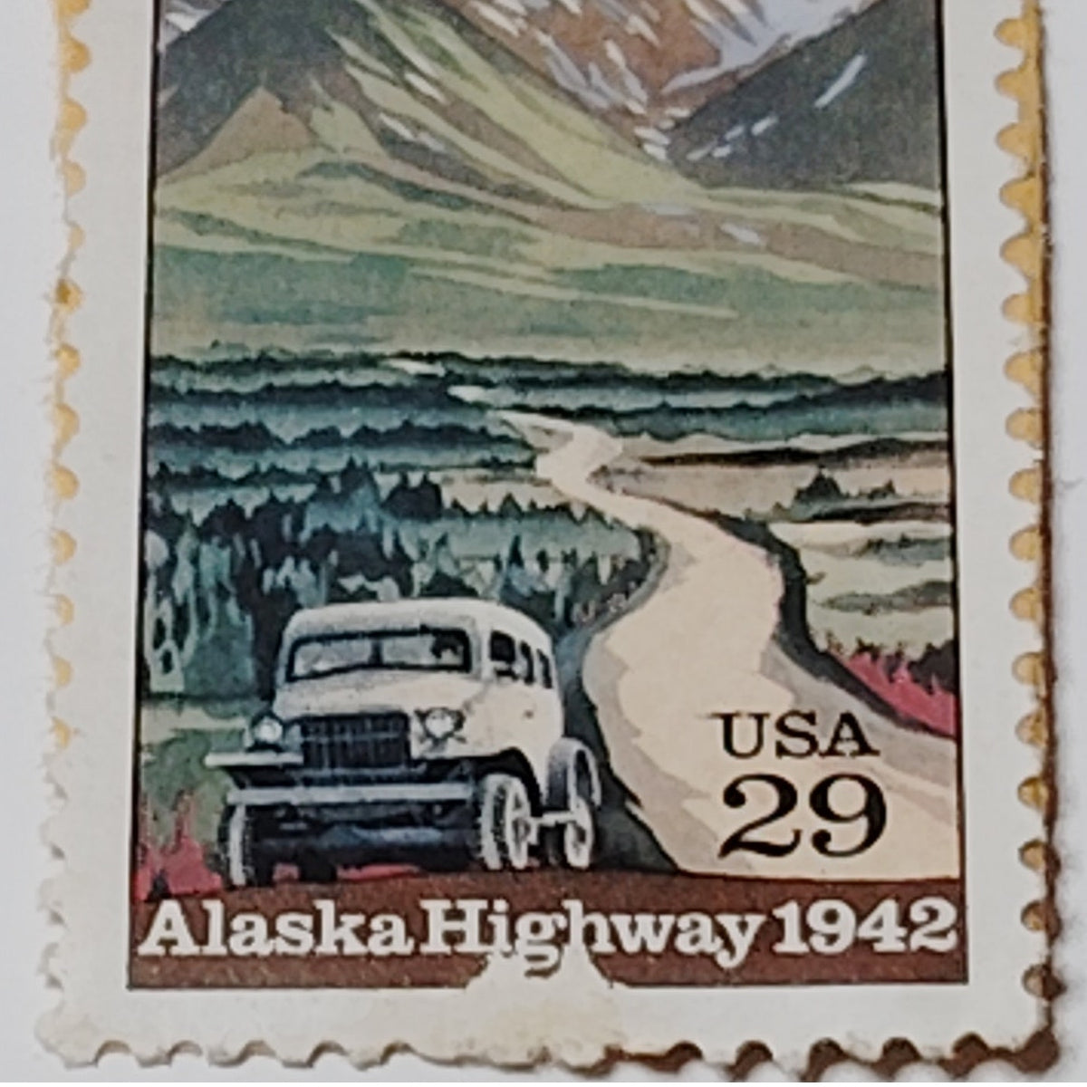 1992 Alaska Highway USA 29¢ Commemorative Stamp - Unused, Multi-Color
