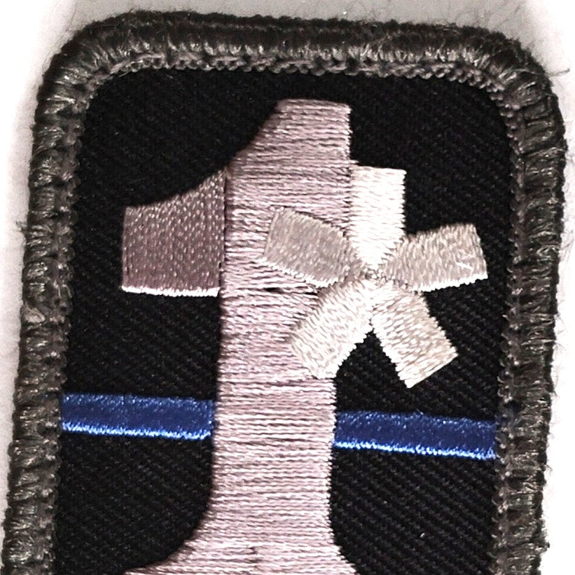 Mil‑Spec Monkey 1‑Asterisk SWAT Patch Thin Blue Line 2 × 1‑1/2 Hook‑Back