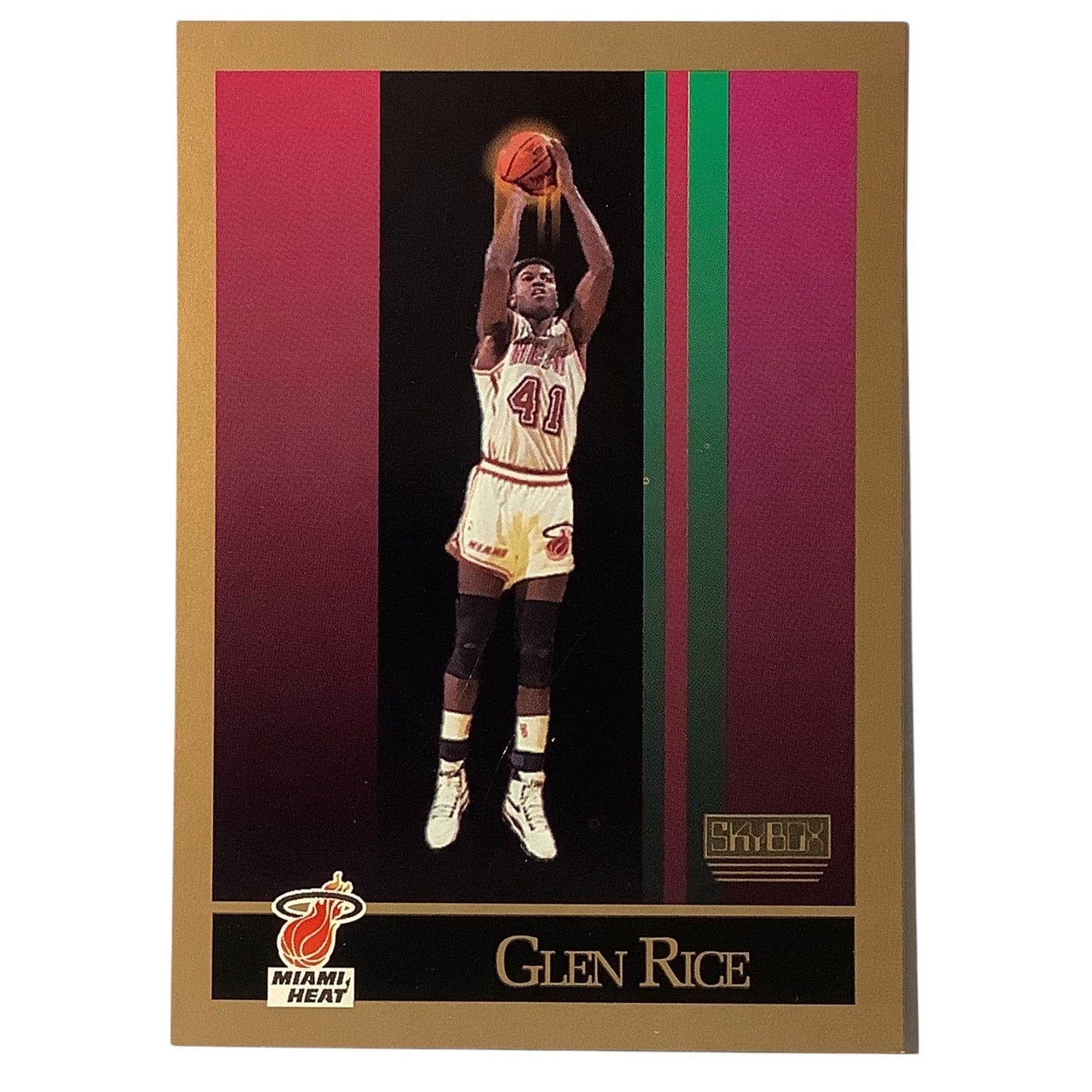 Glen Rice, Card #150, Miami Heat, 1990 NBA Skybox NM+
