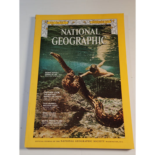 National Geographic Magazine – September 1971, Captain Cook, Missouri River, Brazil