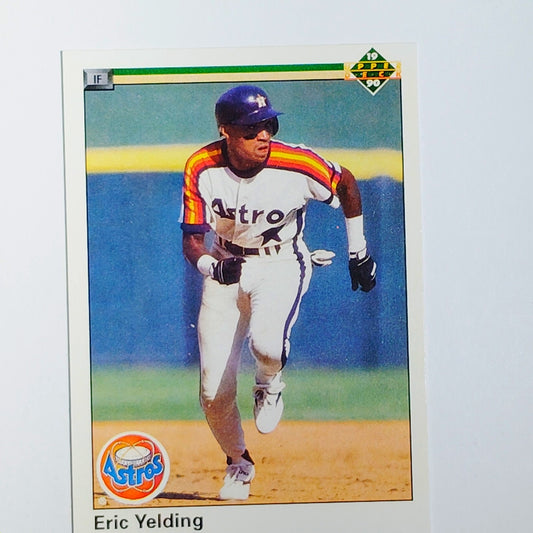 1990 Upper Deck Eric Yelding #427 Houston Astros Infielder Action Shot - VG/EX