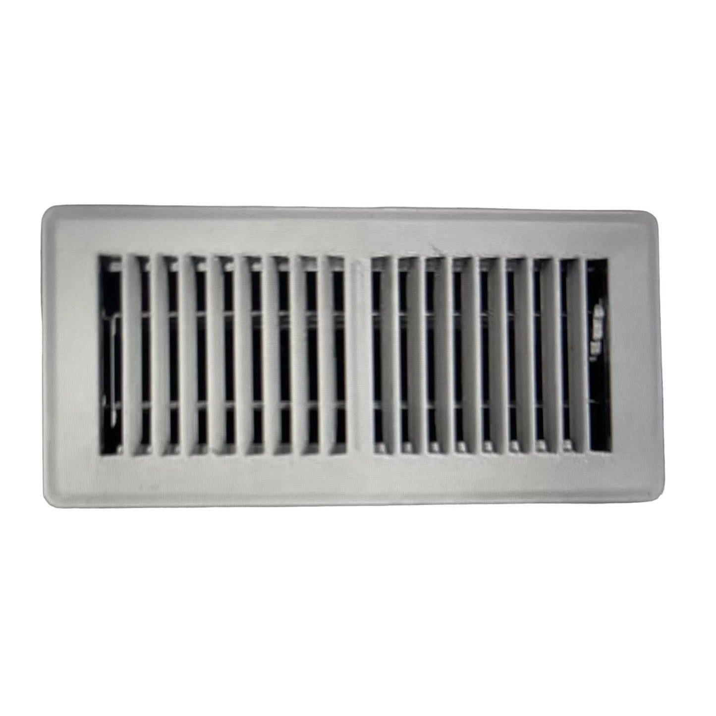 Everbilt 4 in. x 10 in. 2-Way Steel Floor Register in White, Smoothglide Damper