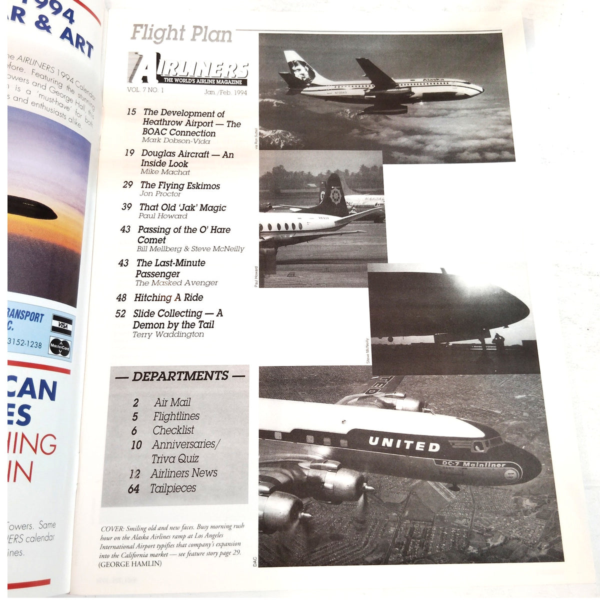 Airliners Magazine Jan/Feb 1994 Douglas Aircraft Vintage Aviation Journal