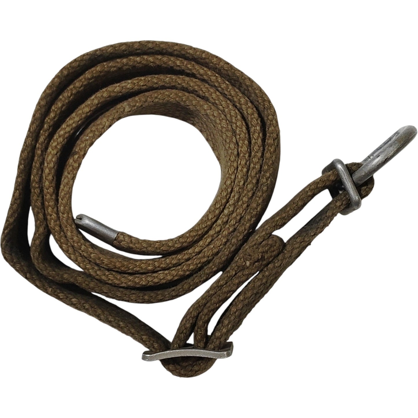 Vintage Cotton ODG Strap – 36" x 3-1/4", D-Ring & Metal End, Military Surplus
