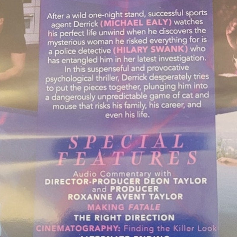 Fatale DVD 2021 Mystery Crime Thriller Hilary Swank Michael Ealy Suspense Drama