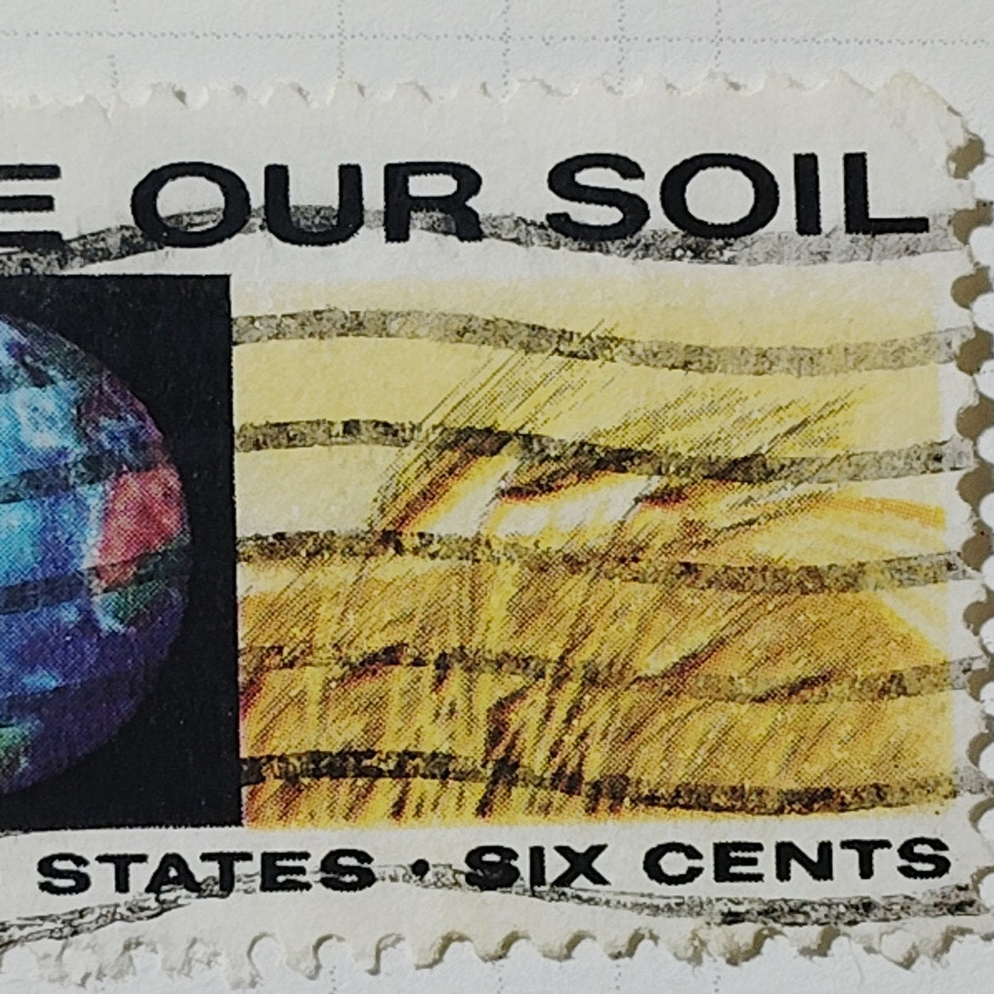 1970 US 6c Save Our Soil Anti-Pollution Stamp #1410 Used Cancelled Philately