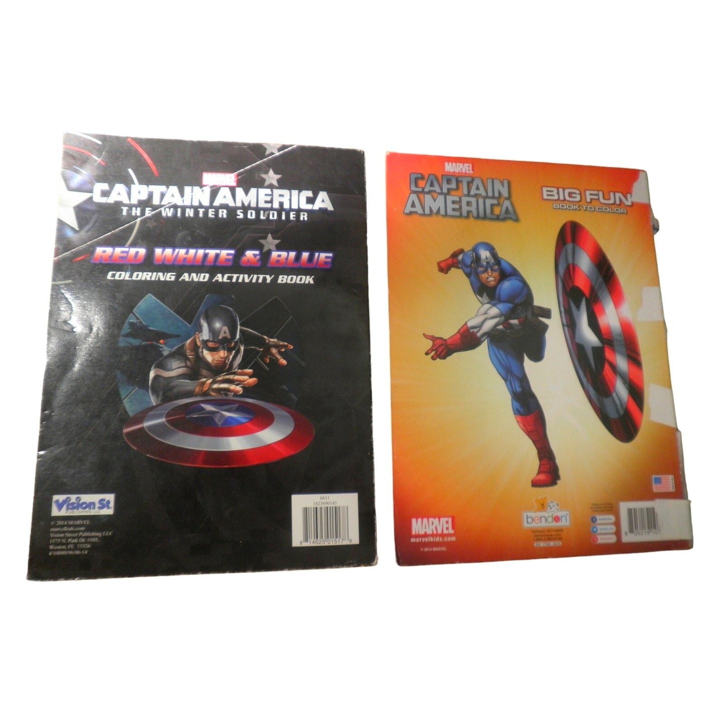 2 Captain America (Marvel) Coloring Book and Fun Activity Book