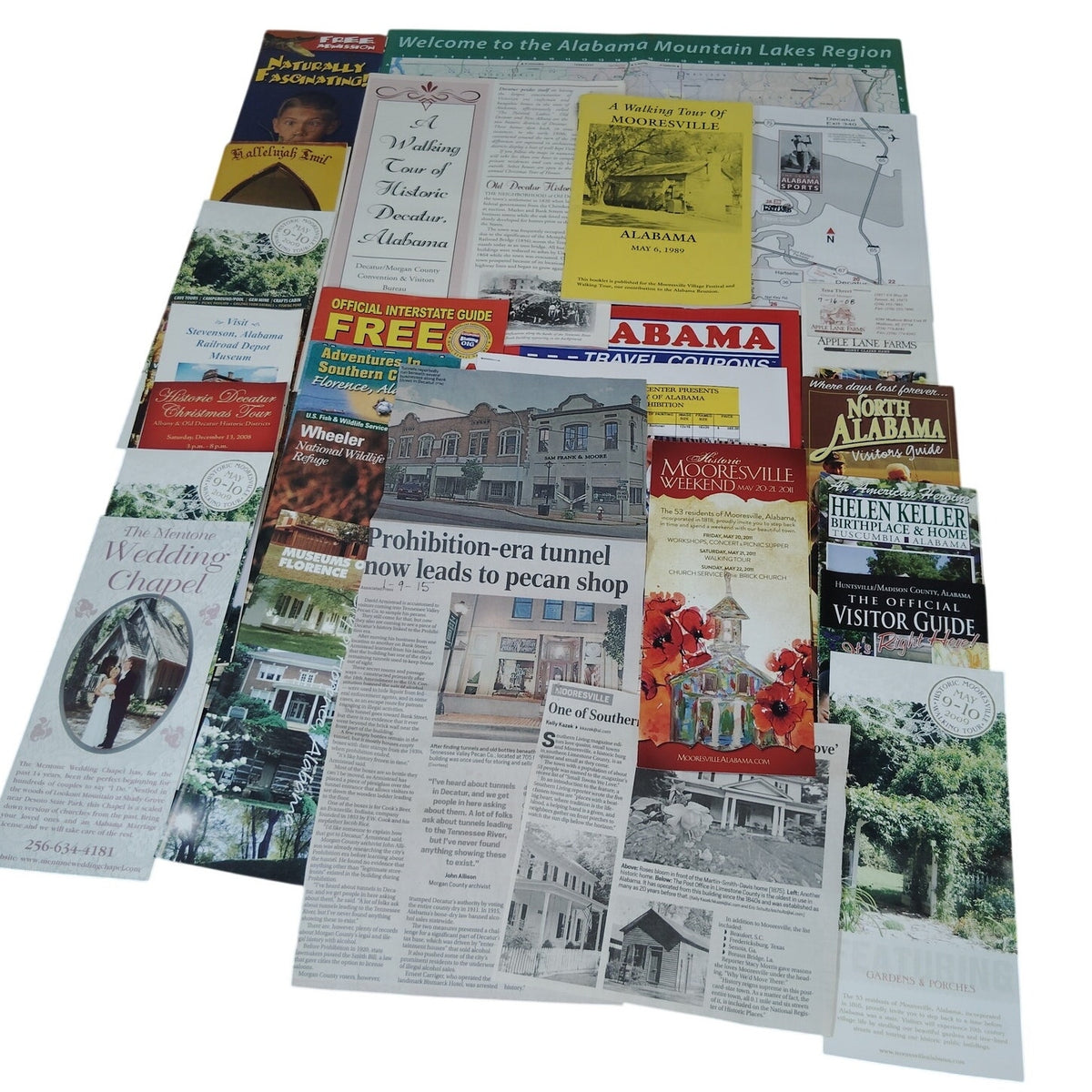 Mooresville, Alabama 2008 Travel Ephemera Lot - Vintage Brochures & Maps