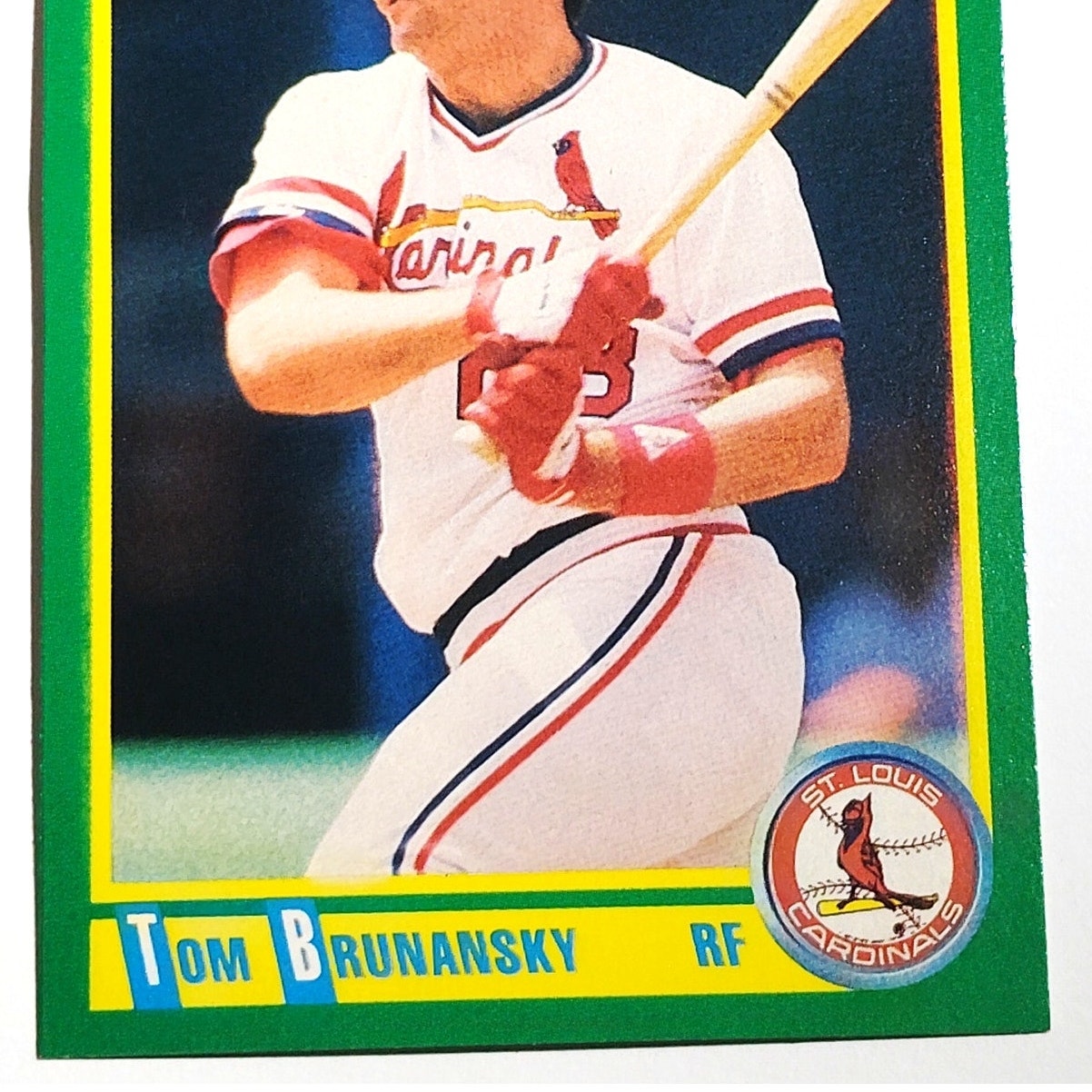 1990 Score Tom Brunansky Card No. 72 St. Louis Cardinals RF VG/EX