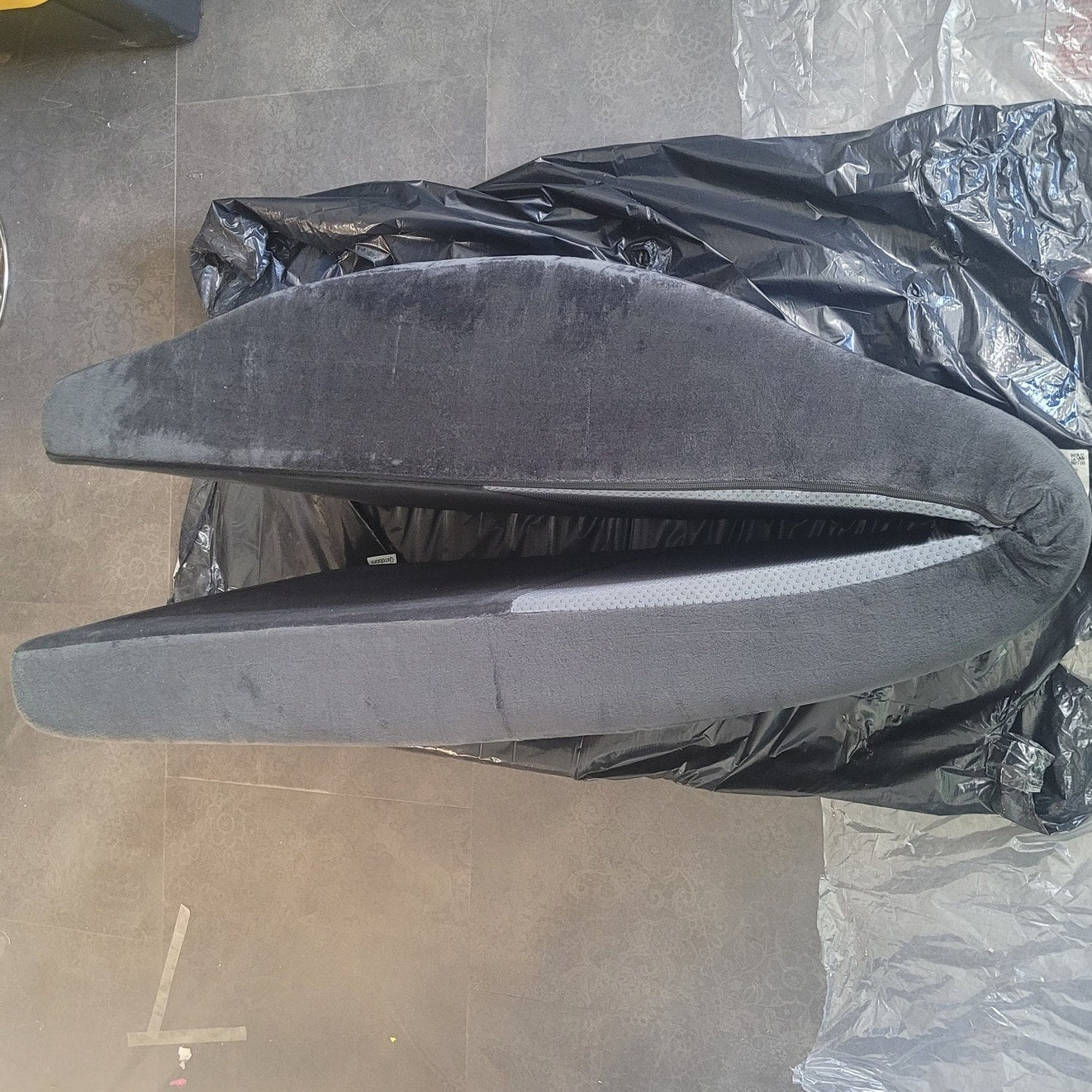 Lash Bed Topper – 70" x 23" – Curvy Ergonomic Massage Foam Cushion with Removable Cover – Salon Lash Extension Bed Topper