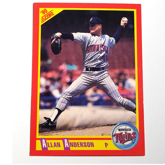 1990 Score Allan Anderson #292 Minnesota Twins Pitcher MLB Baseball EX