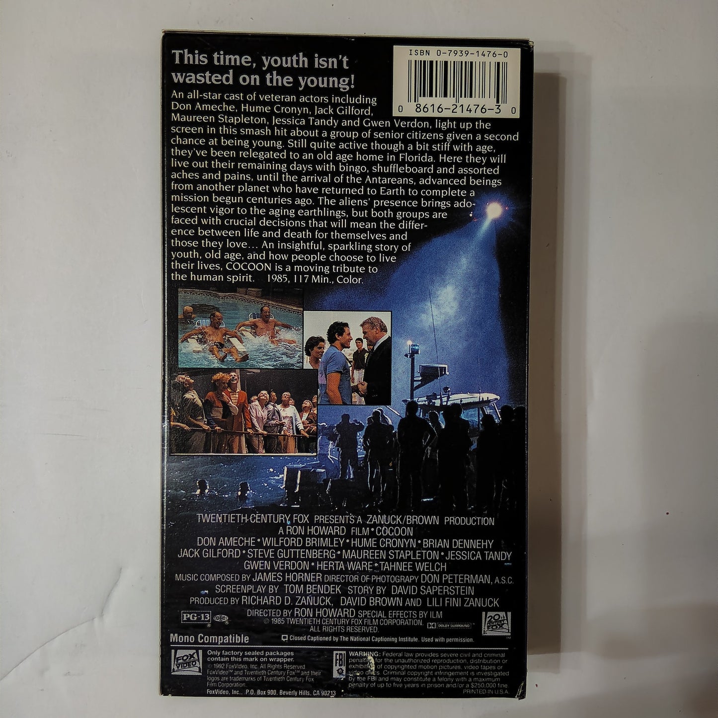 Cocoon VHS 1992 Don Ameche Wilford Brimley Sci‑Fi Fantasy Drama Fox Video