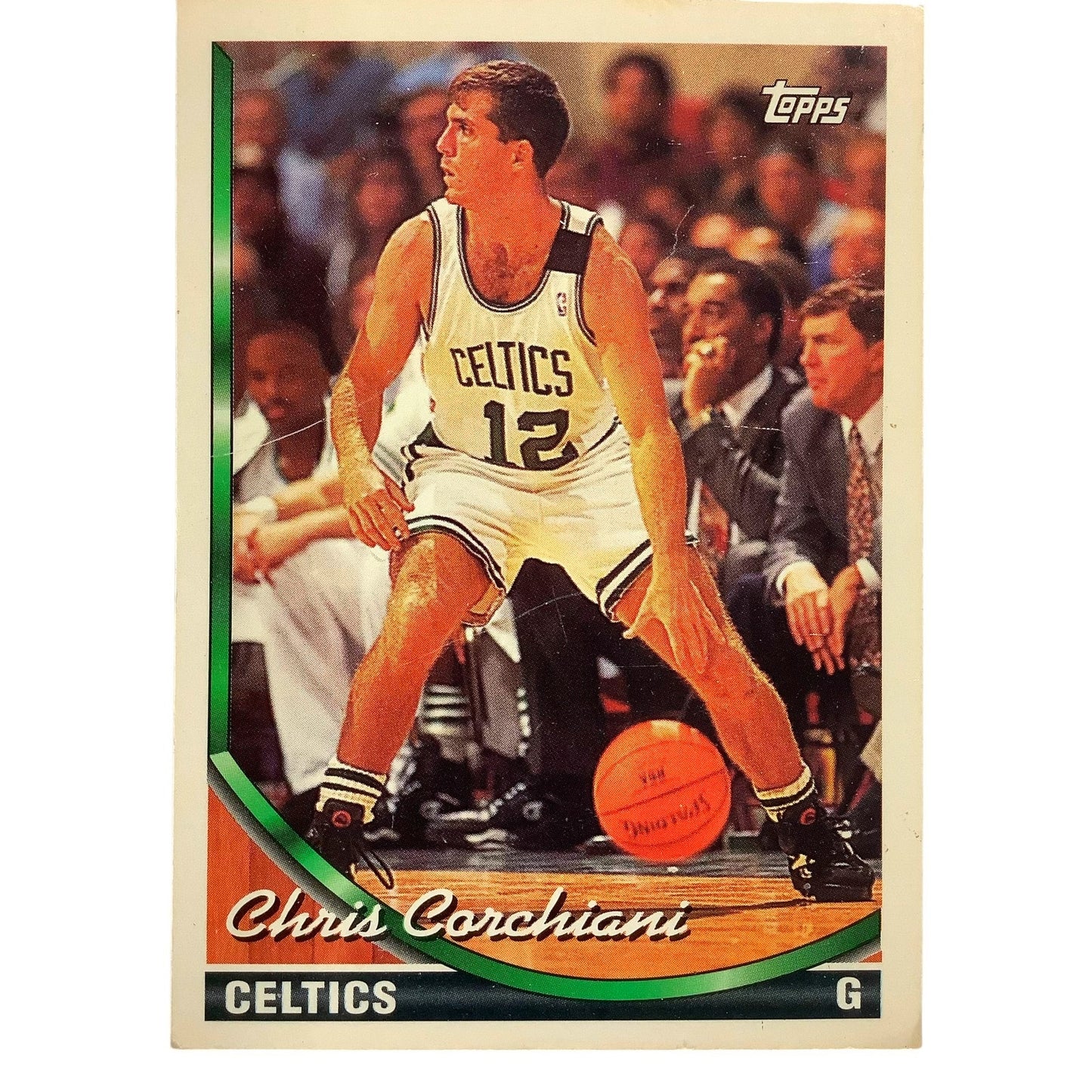 Chris Corchiani, Boston Celtics, 1993 Topps Collector's Card 333, EXC