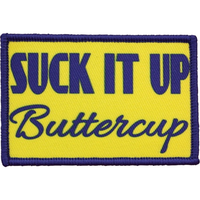 Red Rock Suck It Up Buttercup Morale Patch Novelty 3" × 2" Hook Back #97‑060