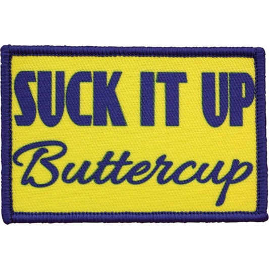 Red Rock Suck It Up Buttercup Morale Patch Novelty 3" × 2" Hook Back #97‑060