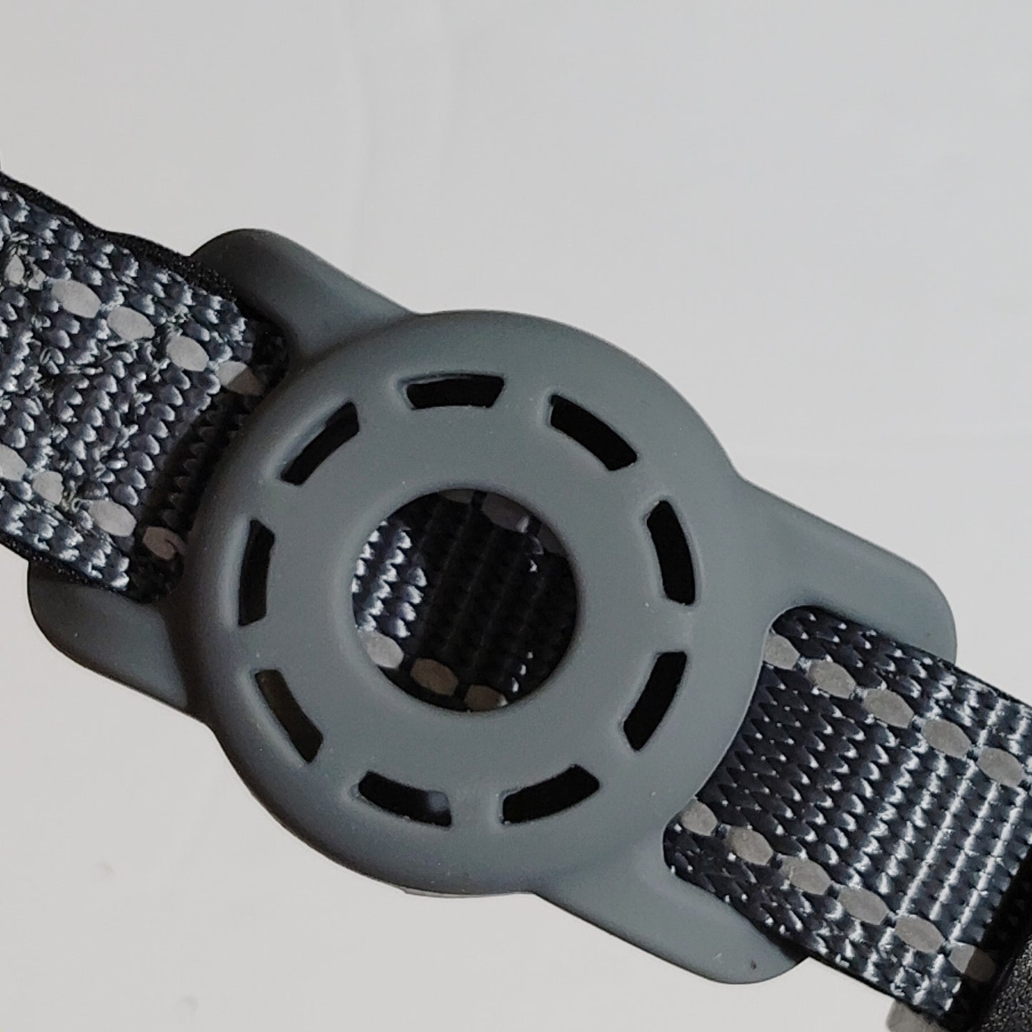 Reflective Pet Collar (SM) w/ Integrated AirTag Holder, Adjustable Safety Design