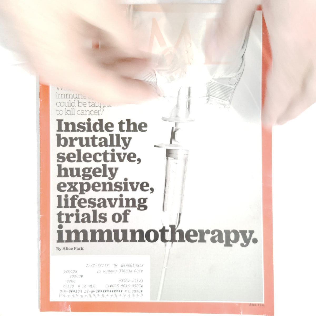 TIME Magazine April 4 2016 Immunotherapy Cancer Cover Alice Park Back Issue