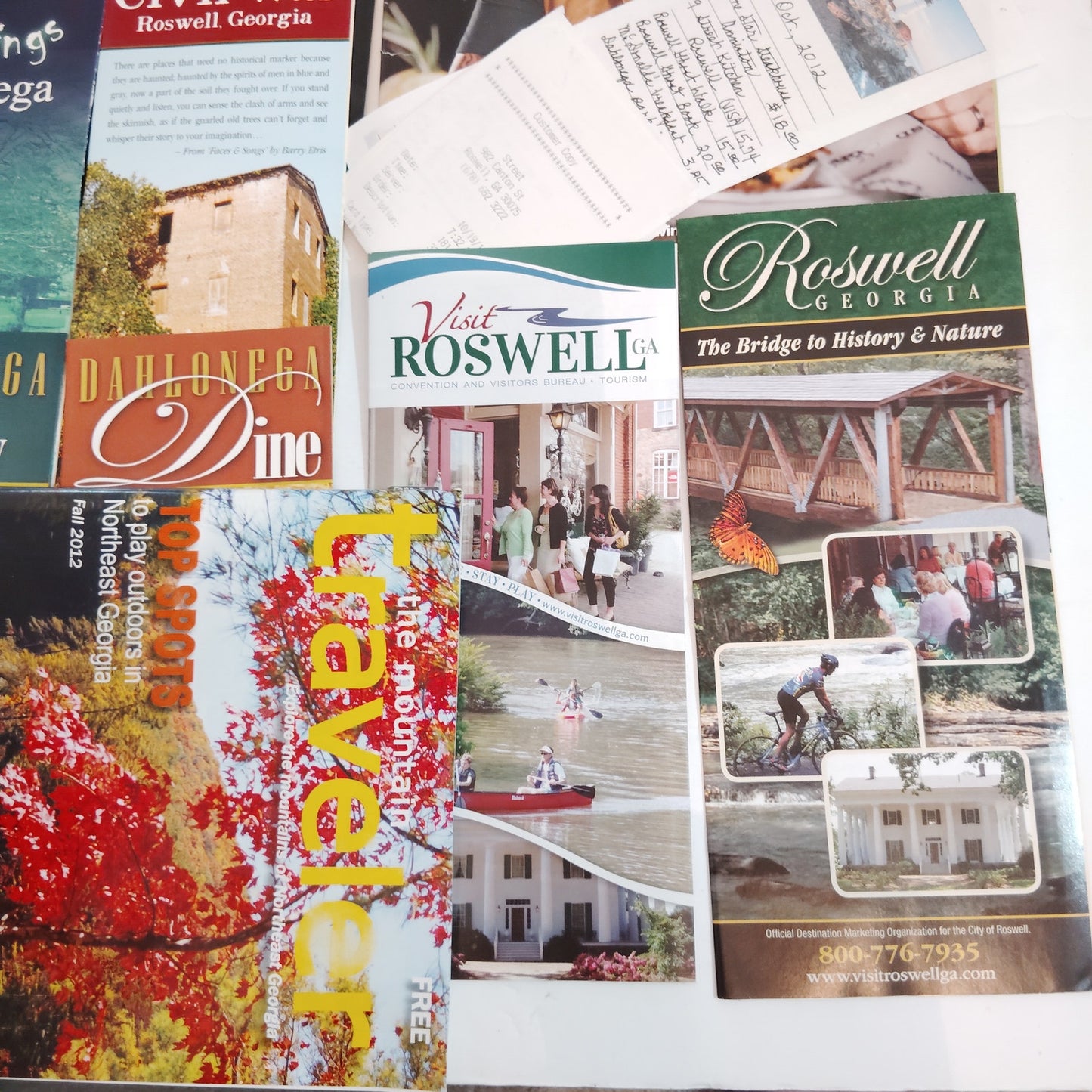 Georgia Travel Ephemera Lot - Dahlonega & Roswell 2012-2013 - Assorted