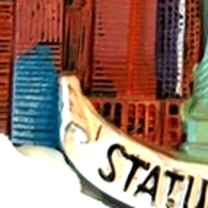 Statue of Liberty 3D Resin Decorative Plate Fridge Magnet NYC Skyline 2.875"