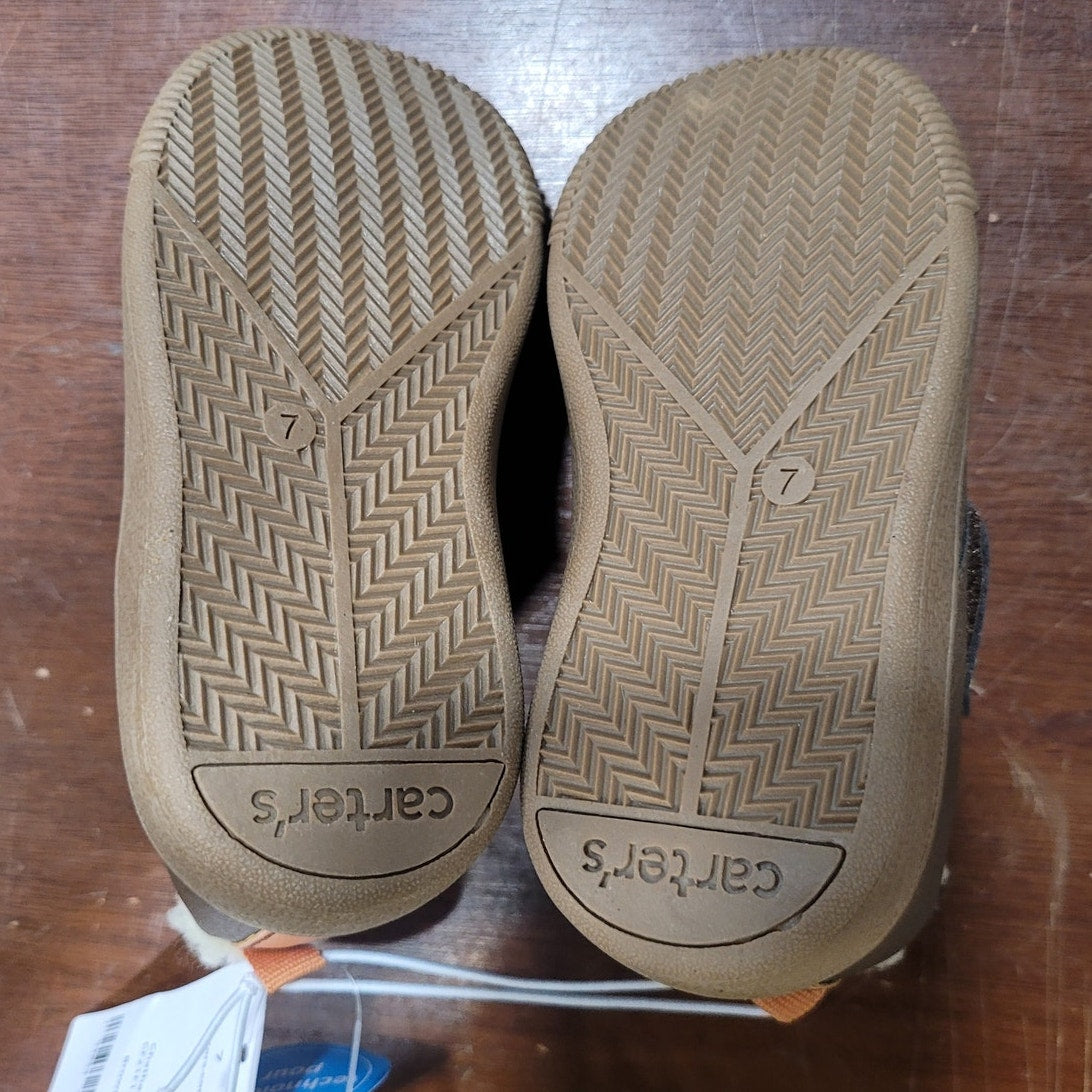 Carter’s Chatham Boot Size 7 Toddler Brown Faux-Suede Hook & Loop Strap CF21F12P