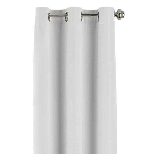 Expressions Allister Blackout Grommet Single Curtain Panel, Bright White, 40x84