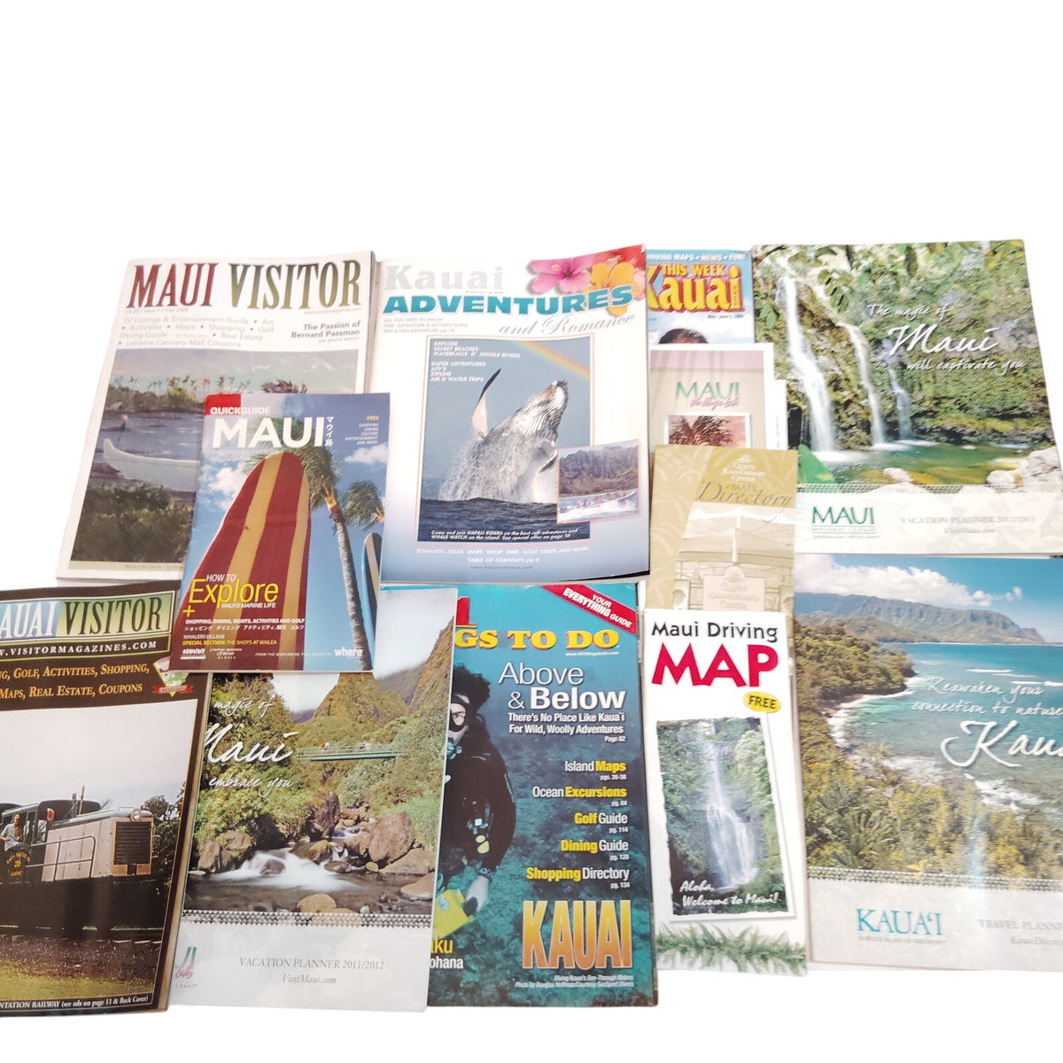 Hawaii Travel Guides & Maps Lot - Maui & Kauai Visitor Ephemera Collection, 2008