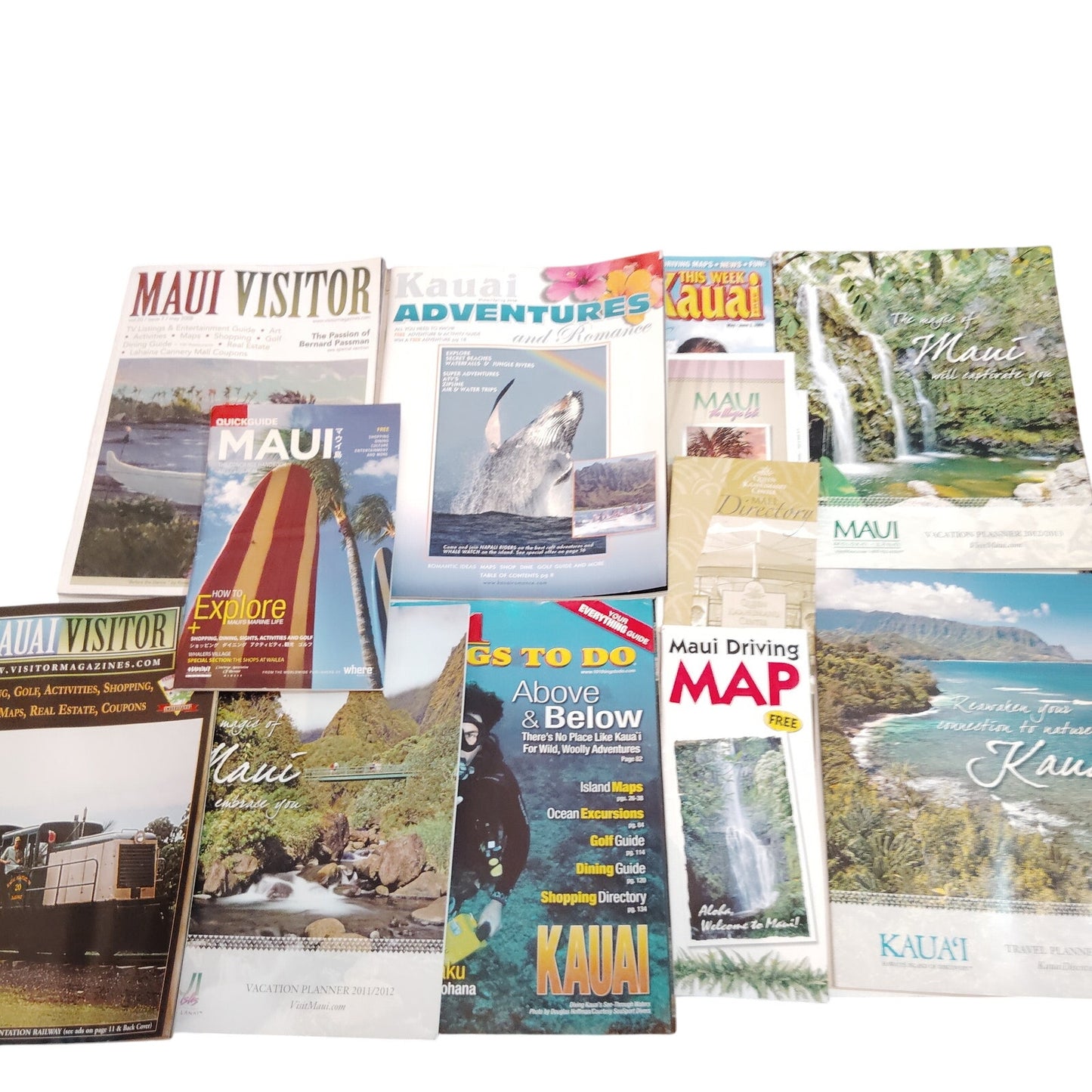 Hawaii Travel Guides & Maps Lot - Maui & Kauai Visitor Ephemera Collection, 2008