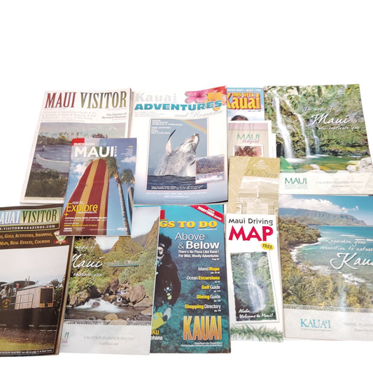 Hawaii Travel Guides & Maps Lot - Maui & Kauai Visitor Ephemera Collection, 2008