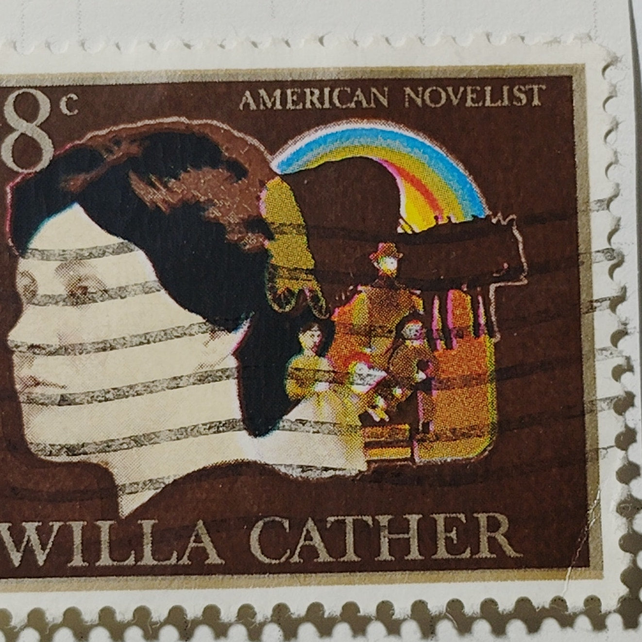 1973 US Postage Stamp Scott #1487 8c Willa Cather American Novelist Canceled