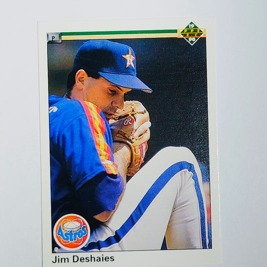 1990 Upper Deck Jim Deshaies #221 Houston Astros Pitcher Action Shot - VG/EX