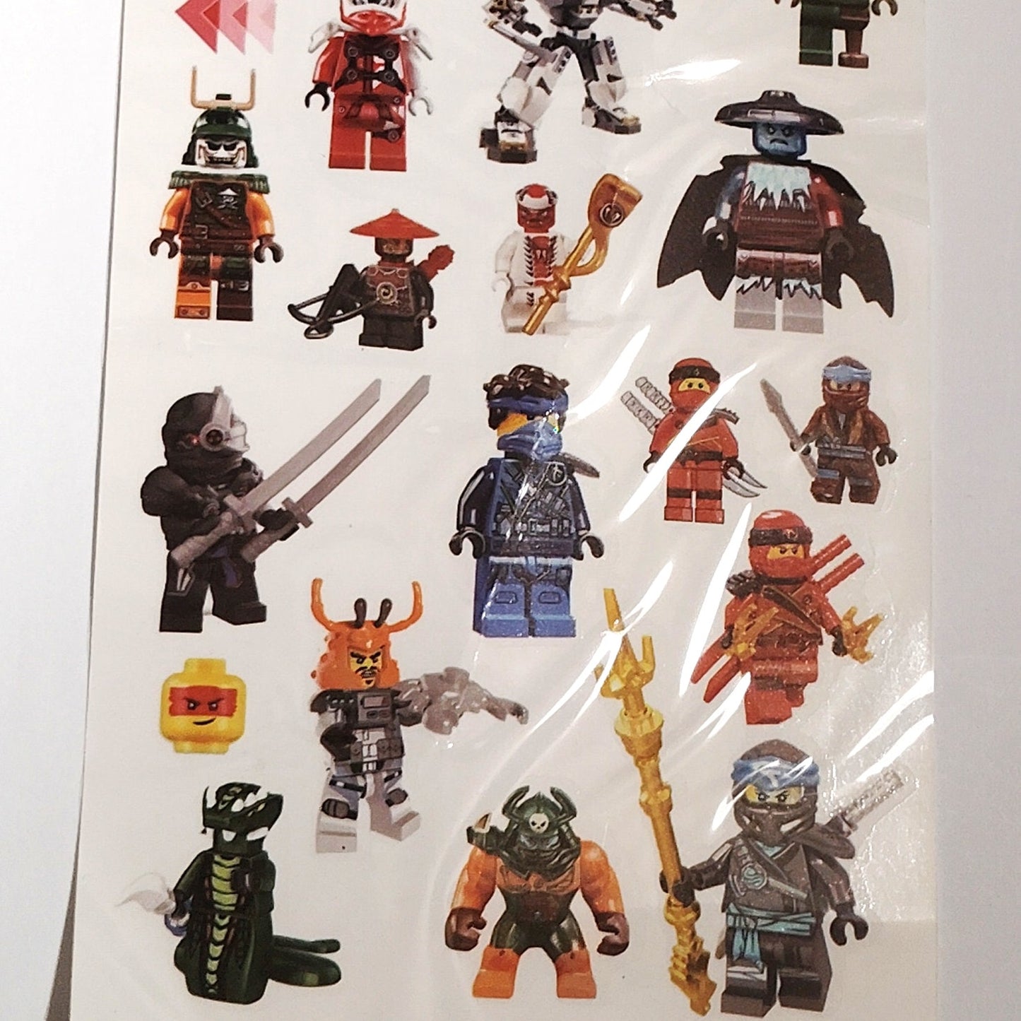 2‑Sheets Inside Window Vinyl Decals LEGO Ninjago & Gaming Theme (37)