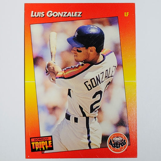 1992 Triple Play Luis Gonzalez Card #210 Houston Astros OF VG/EX