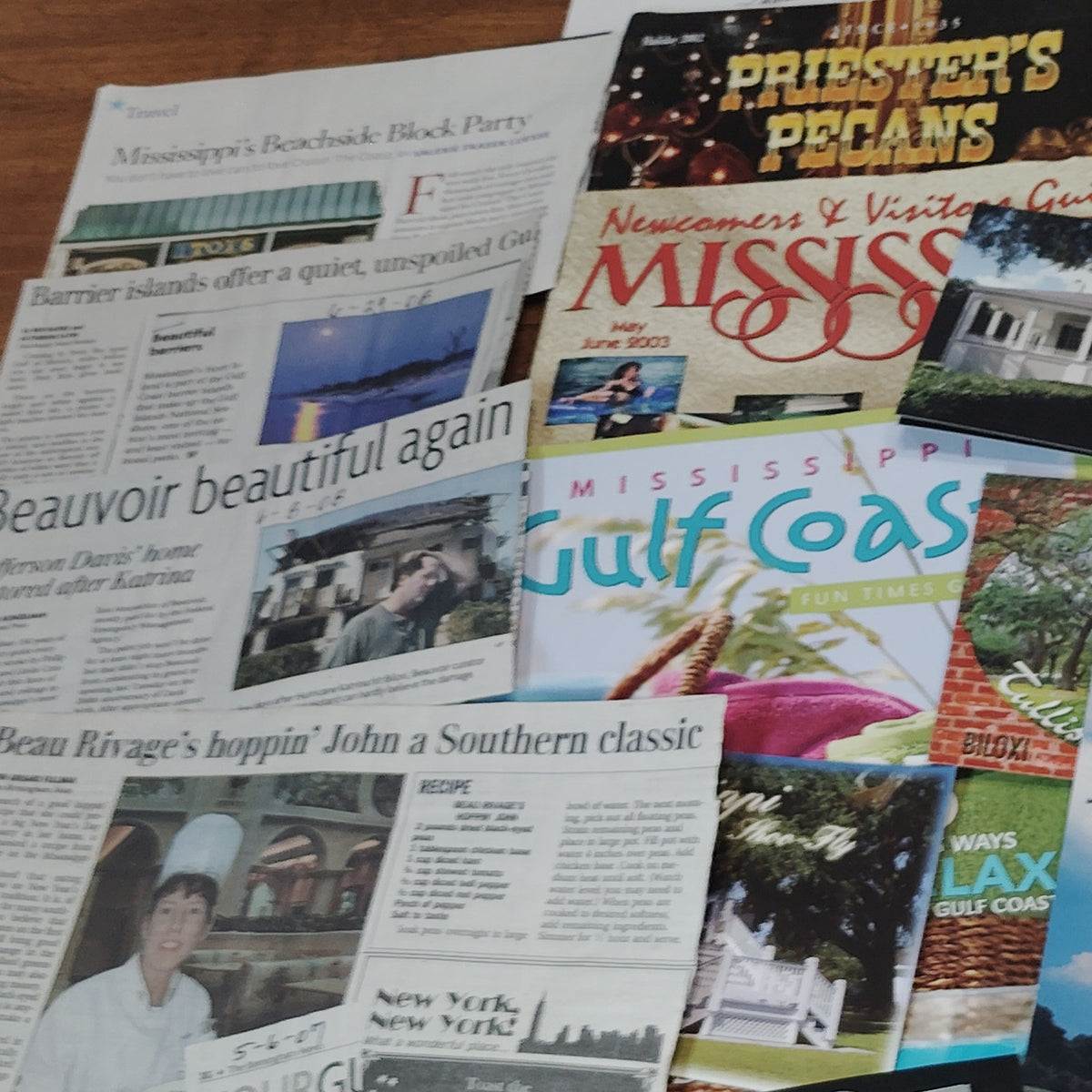 Mississippi Gulf Coast 2003 Travel Ephemera Collection - Multi-color Brochures