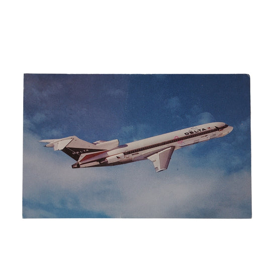 Delta Air Lines Boeing 727 Wide-Ride Jet Vintage Postcard 1991 Postmark