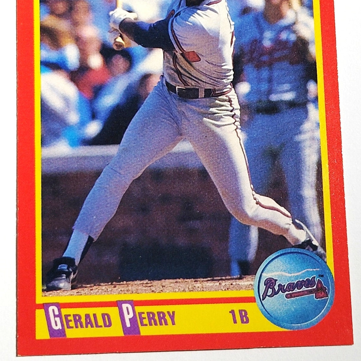 1990 Score Gerald Perry #249 Atlanta Braves First Baseman MLB Baseball EX
