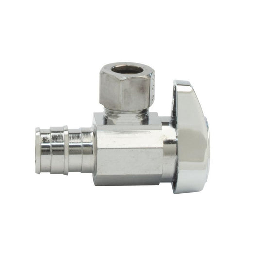1/2 in. Cold Expansion PEX Inlet X 3/8 in. Comp Outlet 1/4-Turn Angle Stop