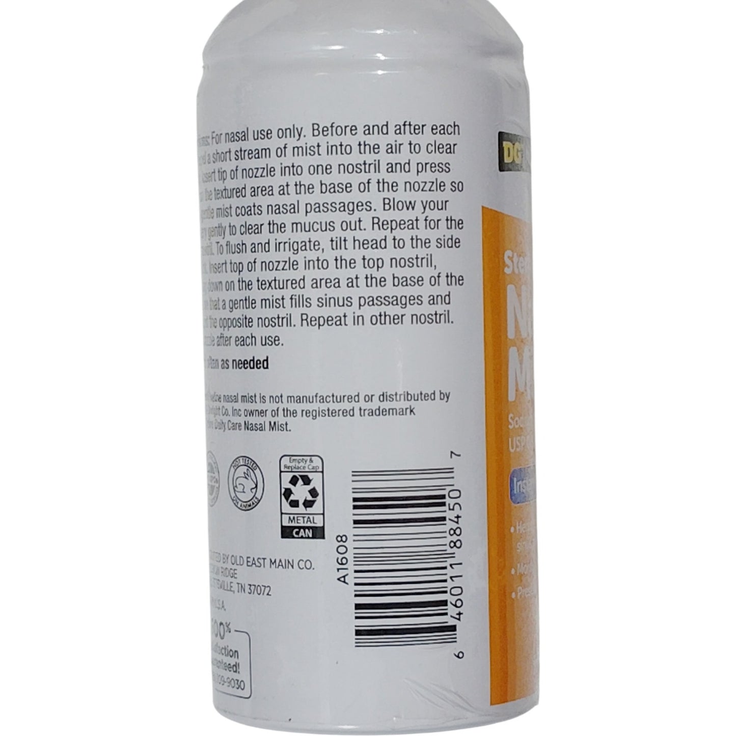DG Health Nasal Mist – Saline Spray – 4.5 oz Each – 2-Pack – Exp. 02/2027