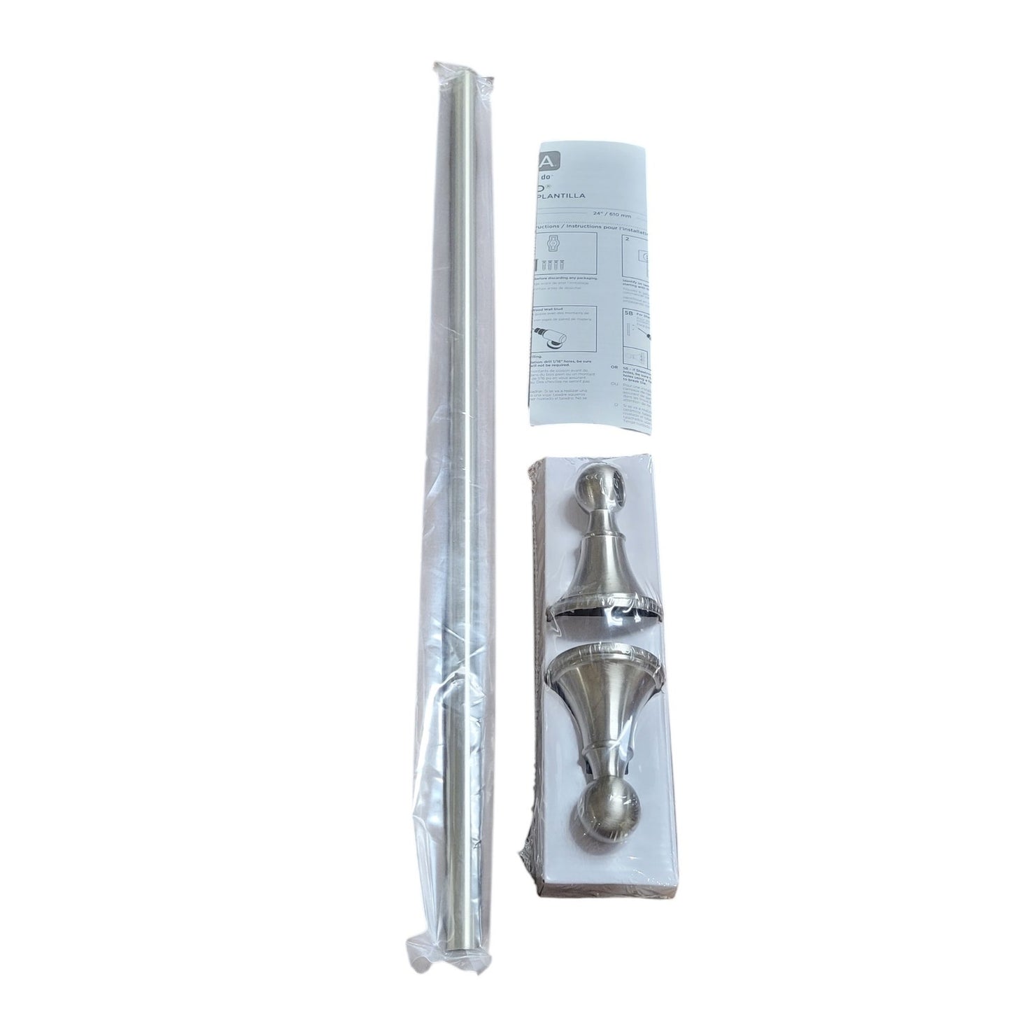 Delta Crestfield Satin Nickel Towel Bar 24 in. L Die Cast Zinc