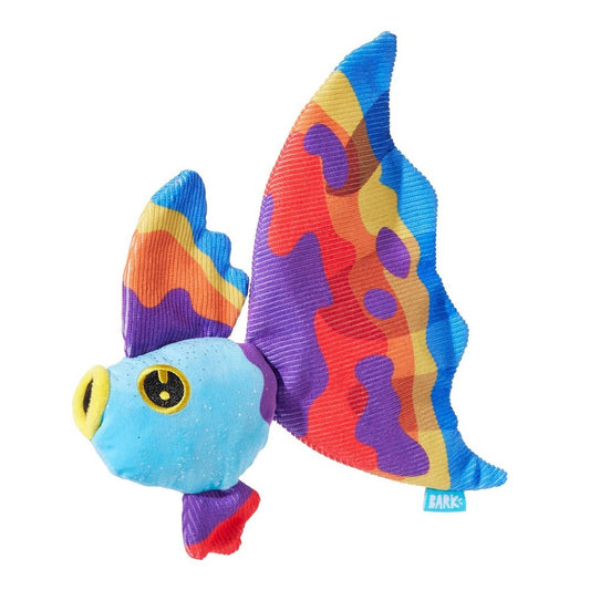 Bark Thrash It! Under The Seams Fish Soft Toy for Small Dogs