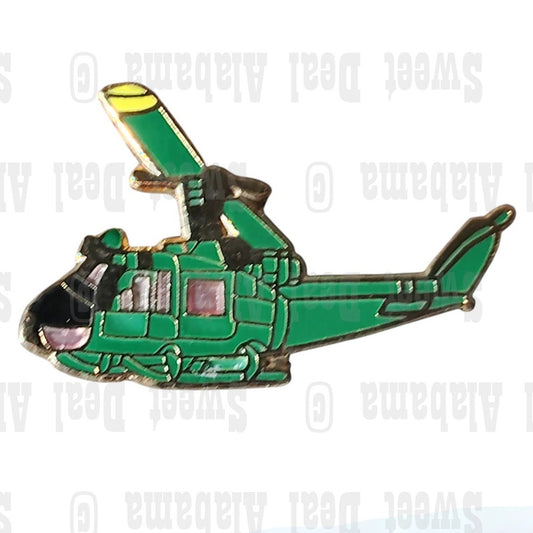 Huey UH-1 Helicopter, Collector's Hat, Lapel, Brooch Pin 1-1/4"W x 3/4"H