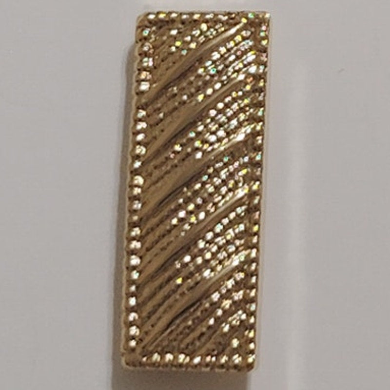 HWC Gold‑Tone Lieutenant Rank Bars – Corrugated – 3/4" × 1/4" Pin Set