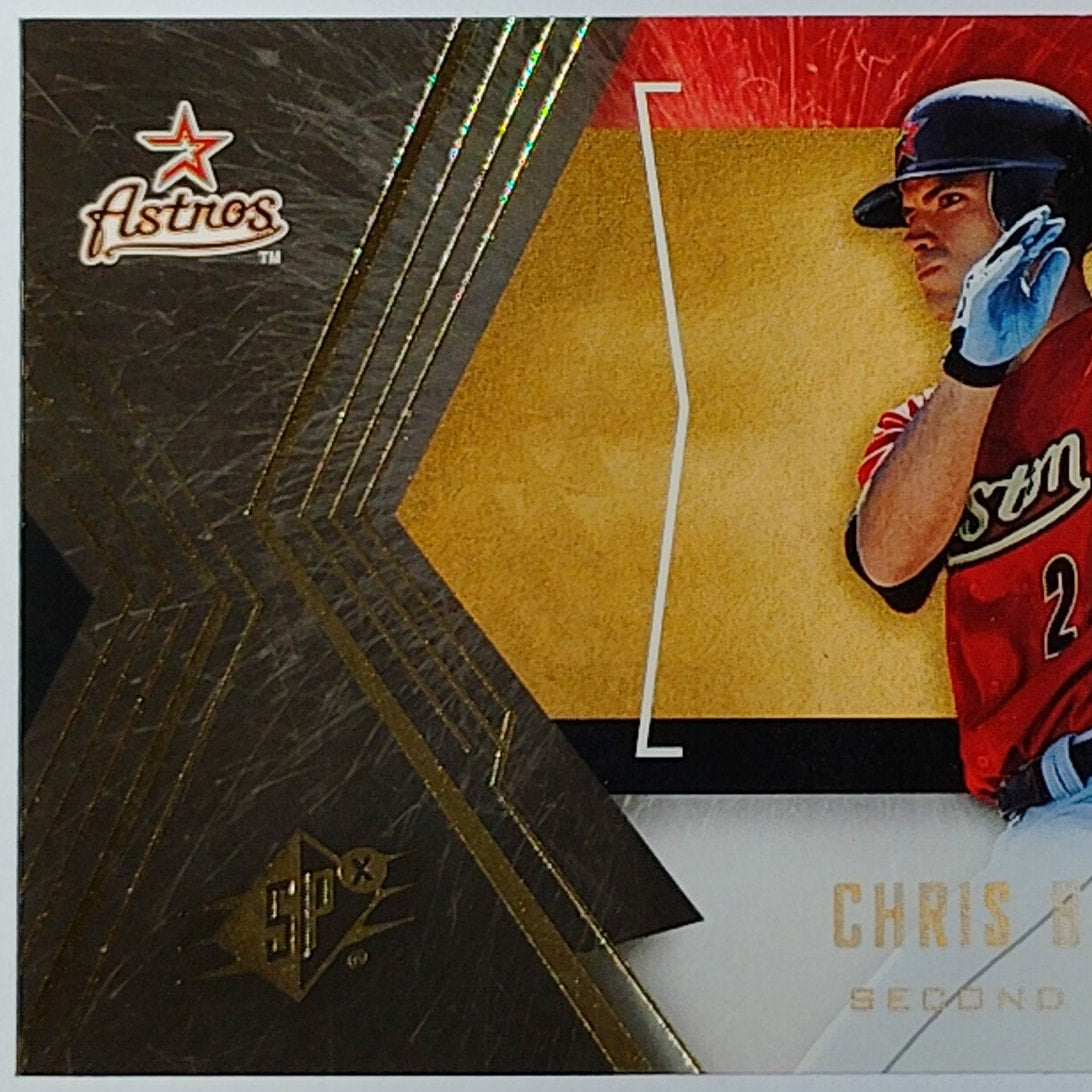2005 Upper Deck SPx Chris Burke #19 Houston Astros Second Base Action Shot VG/EX