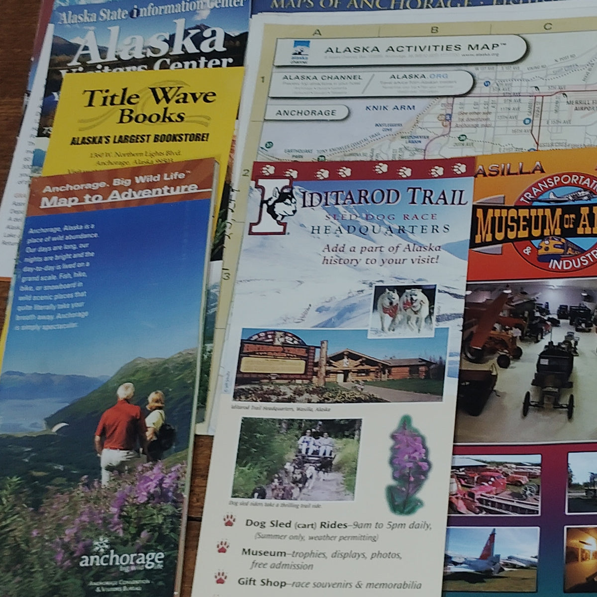 Vintage Alaska Tourist Guides & Maps (2009-2016) - Anchorage Wasilla Fairbanks
