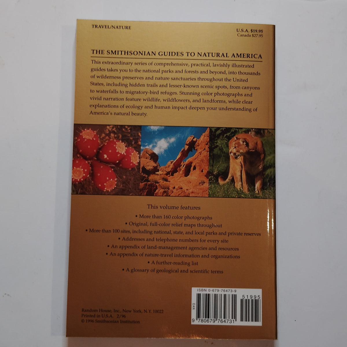 Smithsonian Guides Natural America Far West CA NV Softcover  LN 1996