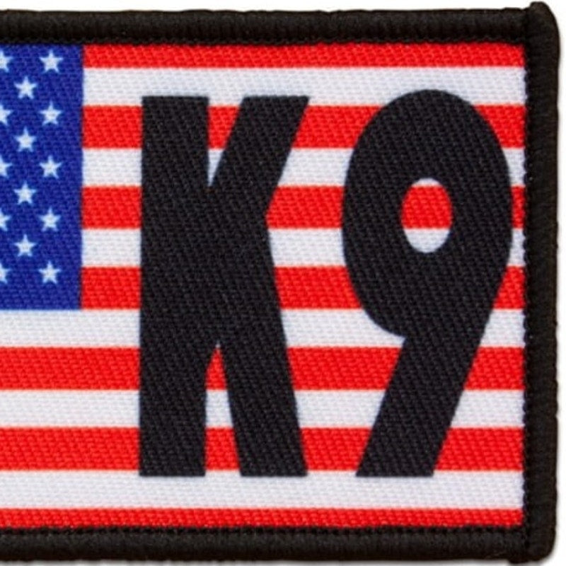 K9 USA Morale Patch Red Rock Outdoor Gear Hook Back Printed 3" × 2"