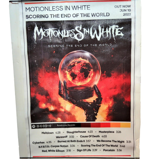 Motionless In White Canvas Print, Scoring The End of the World Album Poster 12x18" Unframed Wall Art