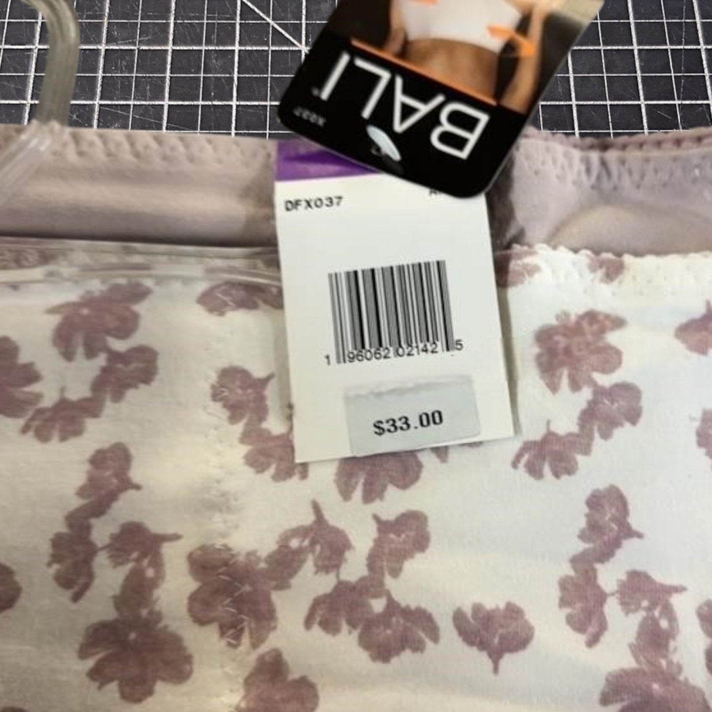 Bali X037 Light Control Stretch Cotton Brief Panty, 2 Pk, White Floral/Gloss, 2X