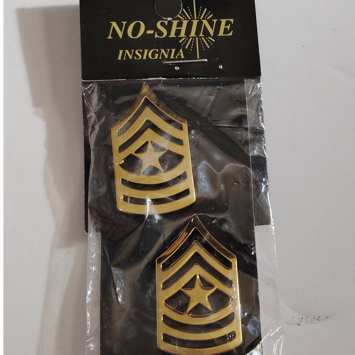 U.S. Army Sergeant Major E‑9 Metal Rank Insignia novelty Pins 13/16" × 1‑1/2"